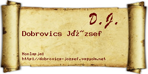 Dobrovics József névjegykártya