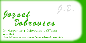 jozsef dobrovics business card